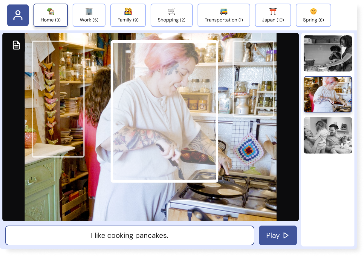 Data points on top of landscape